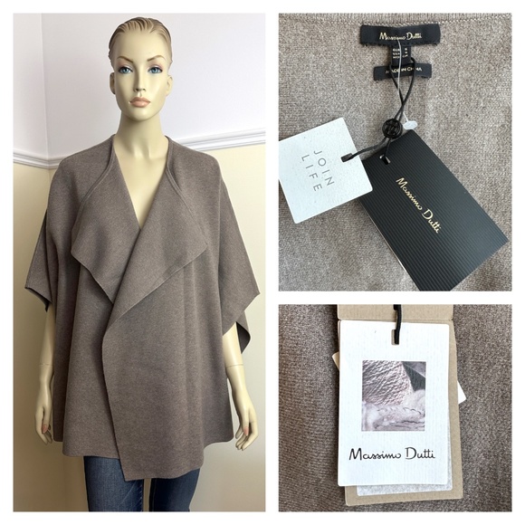 Massimo Dutti Sweaters - MASSIMO DUTTI taupe brown oversized cardigan